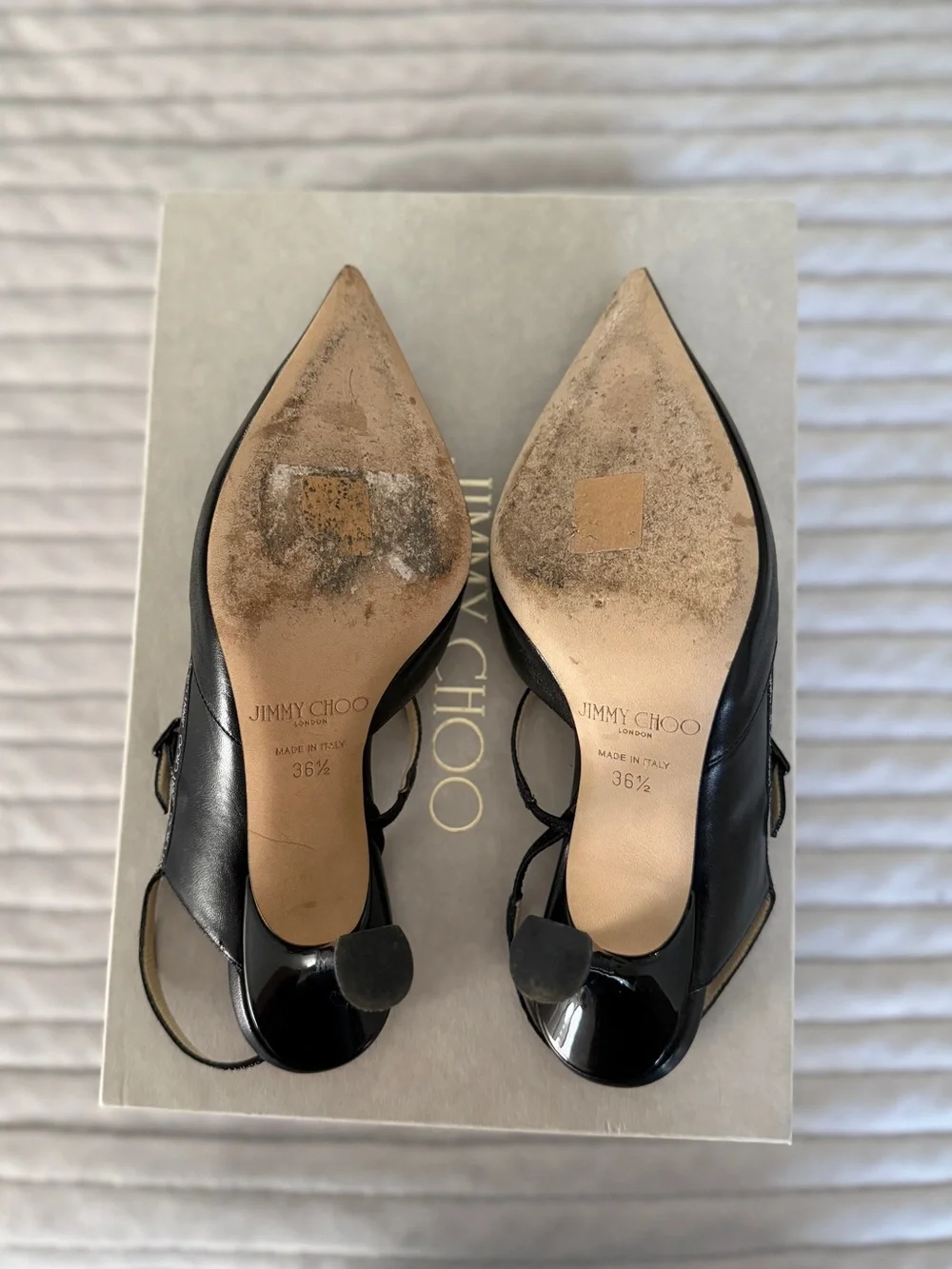 Jimmy Choo Ray 65 Black Leather Pumps | Size 36.5